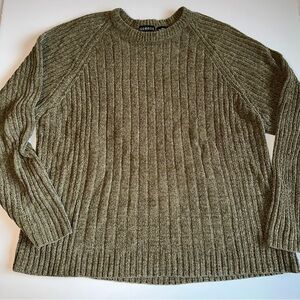 George Men’s XL Green Pullover Sweater 100% Acrylic Made in Taiwan Soft Knit